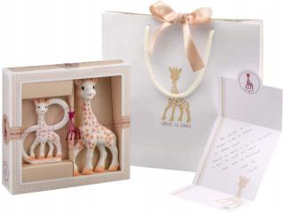Ortodontické hryzátko Sophie la girafe, gumené, odtiene hnedej a béžovej